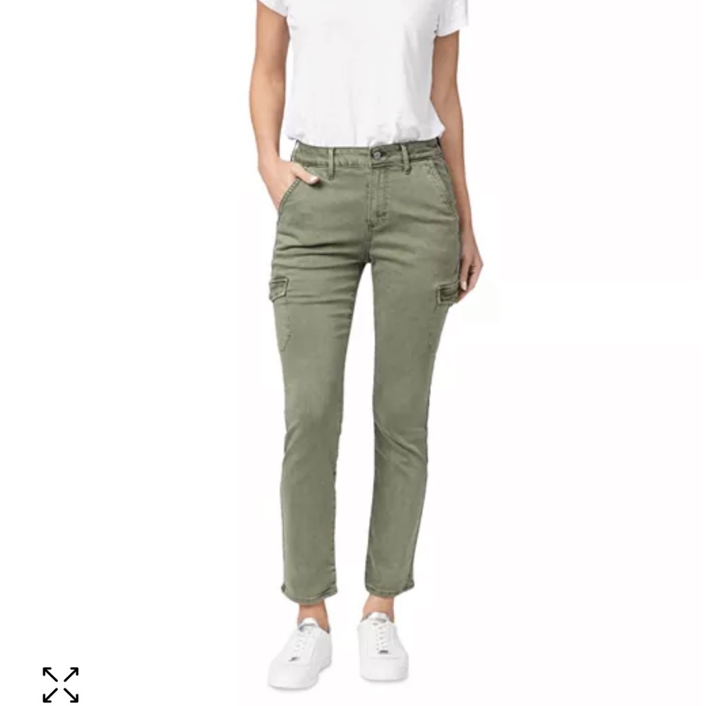 Paige Jolie skinny cargo pants green